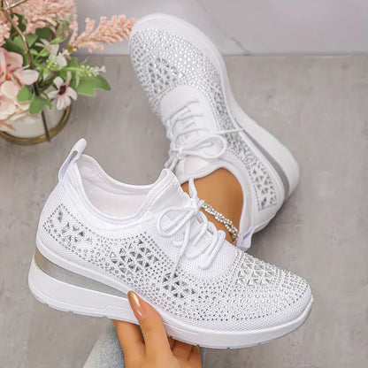 Giselle – Ortopediska sneakers med glittrande strassstenar