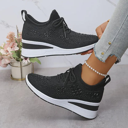 Giselle – Ortopediska sneakers med glittrande strassstenar