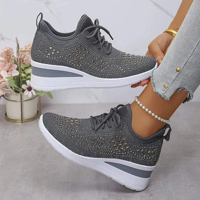 Giselle – Ortopediska sneakers med glittrande strassstenar